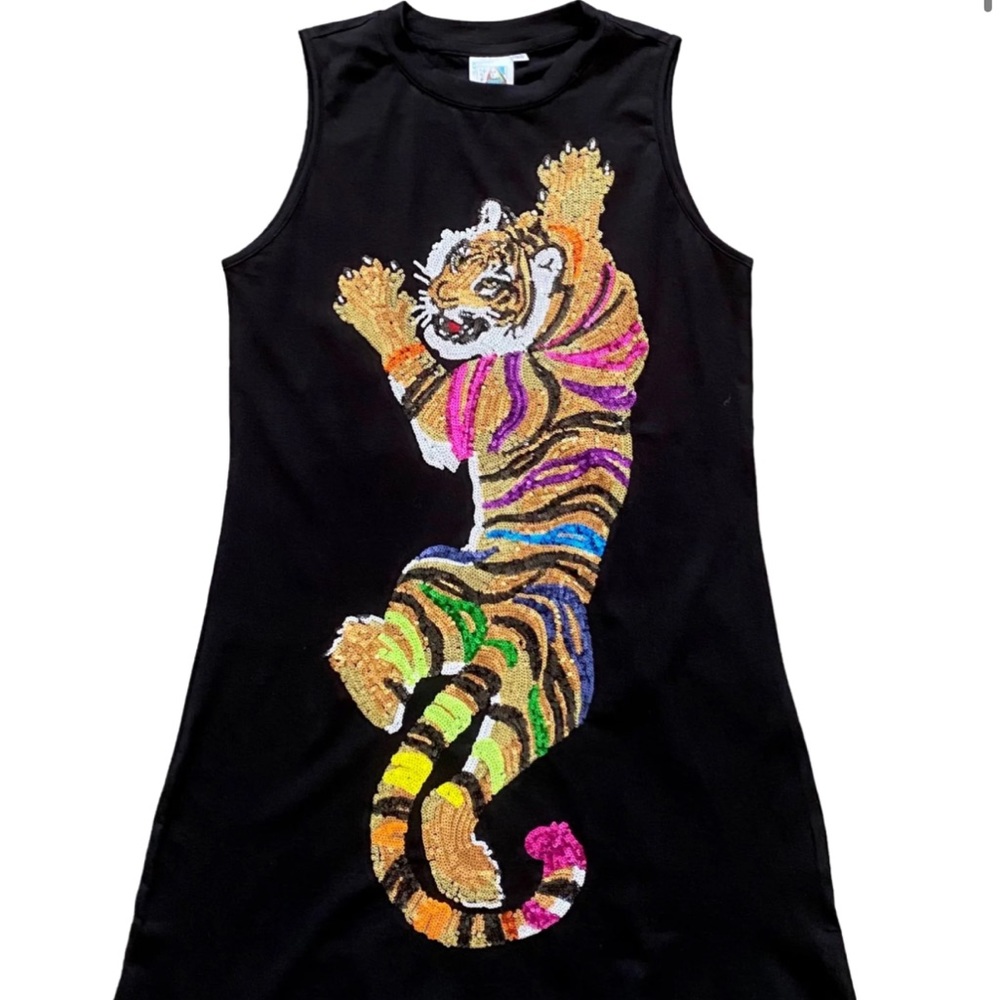 Queen of Sparkles multicolored tiger dress size medium!!